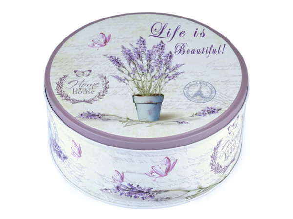 Plechová krabice levandule velká