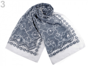 Šála s květy 65x180 cm