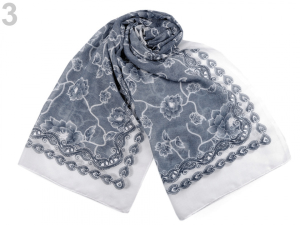 Šála s květy 65x180 cm