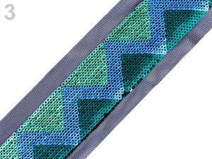 Flitrový prýmek na monofilu šíře 40 mm