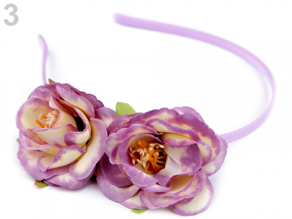 Čelenka do vlasů s květy růží