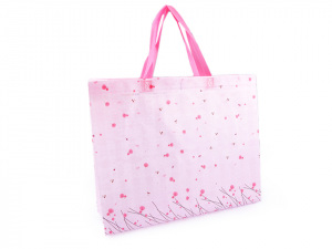 Nákupní taška s květy velká 34x41 cm omyvatelná