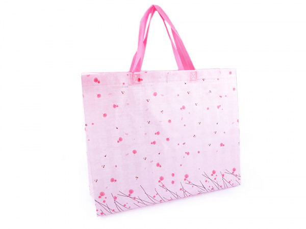 Nákupní taška s květy velká 34x41 cm omyvatelná