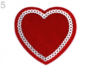 Nažehlovačka srdce s flitry