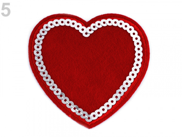 Nažehlovačka srdce s flitry