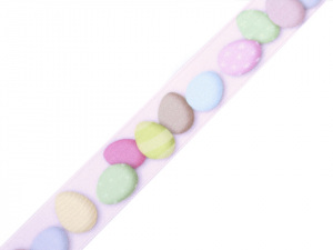 Saténová stuha velikonoční vajíčka šíře 25 mm