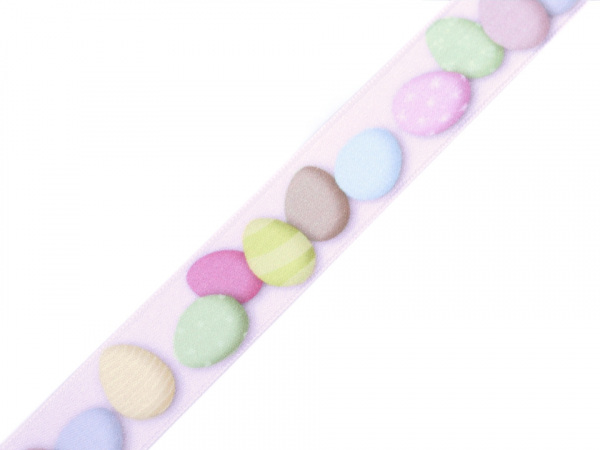 Saténová stuha velikonoční vajíčka šíře 25 mm