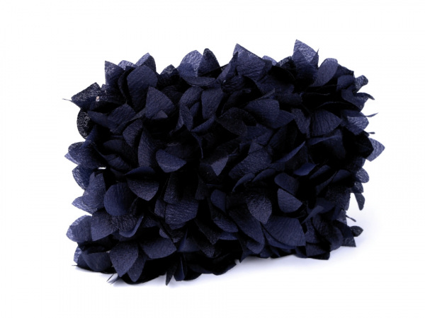 Prýmek lístky / květy na monofilu šíře 100 mm s perleťovým efektem