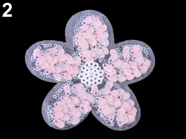 Nažehlovačka květ s flitry