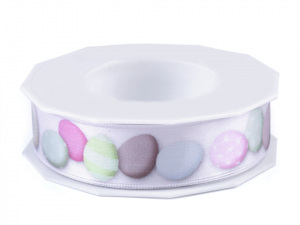 Saténová stuha velikonoční vajíčka šíře 25 mm