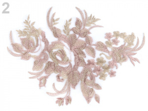 Velká lurexová aplikace / vsadka na společenské šaty