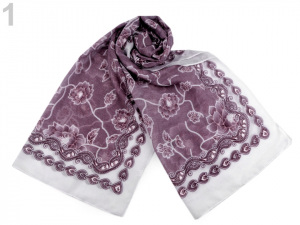 Šála s květy 65x180 cm