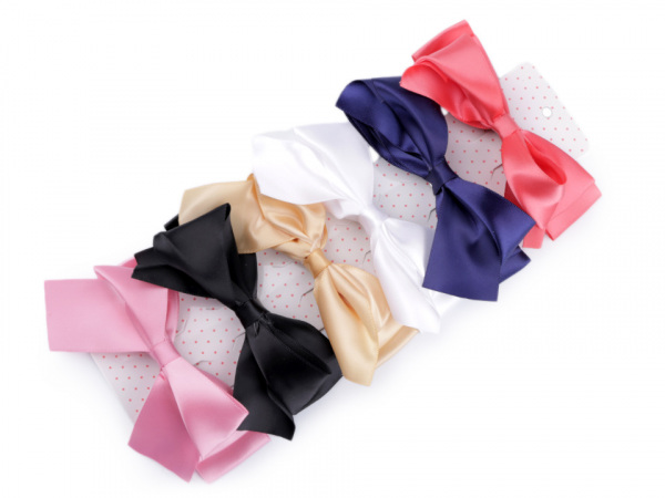 Spona do vlasů velká saténová mašle