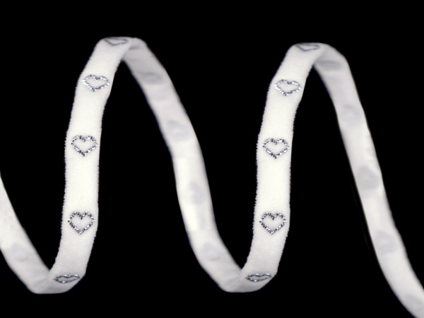 Pruženka ramínková / oděvní srdce šíře 5 mm