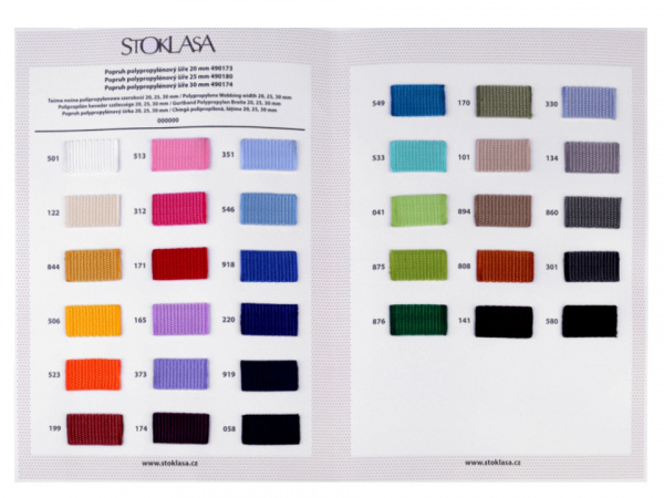 Barevnice  - popruh polypropylénový BX