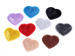 Nažehlovačka srdce s flitry