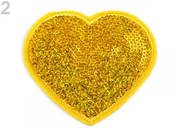 Nažehlovačka srdce s flitry