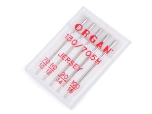 Strojové jehly Jersey sdružené 70; 80; 90; 100 Organ