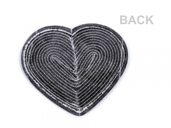 Nažehlovačka srdce s flitry