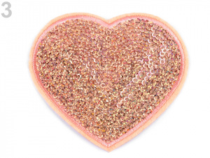 Nažehlovačka srdce s flitry