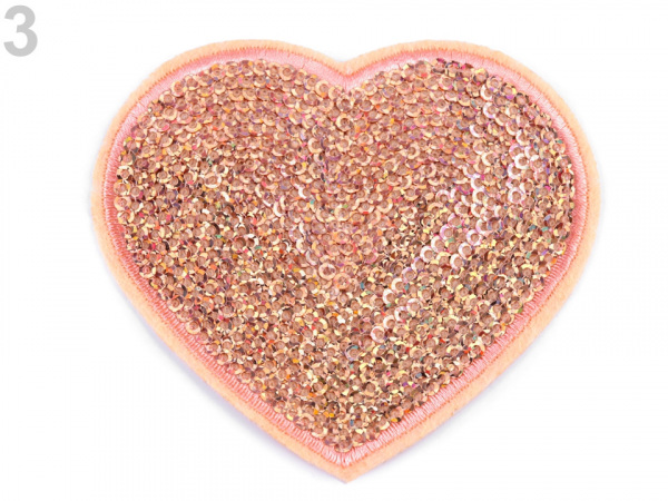 Nažehlovačka srdce s flitry