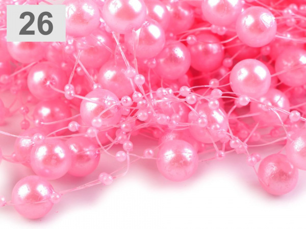 Perly na silonu Ø12 mm délka 130 cm