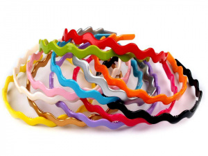 Plastová čelenka do vlasů vlnky