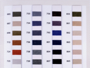 Polyesterové nitě návin 5000 yards PES 40/2 barevnice