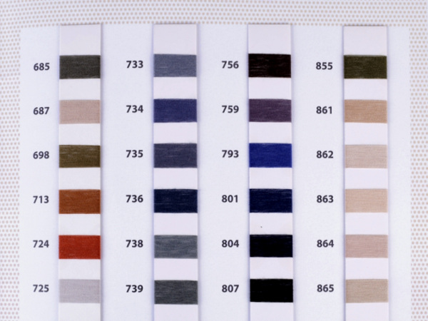 Polyesterové nitě návin 5000 yards PES 40/2 barevnice