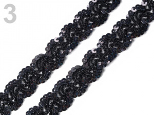 Flitrový prýmek šíře 20 mm hologram