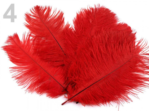 Pštrosí peří délka cca 20 cm