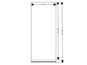 Celofánové sáčky s lepicí lištou 14x30 cm