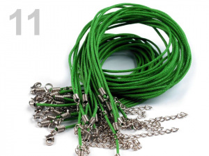 Voskovaná šňůrka s karabinkou délka 45 cm