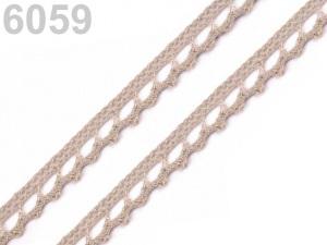 Bavlněná krajka paličkovaná šíře 9 mm