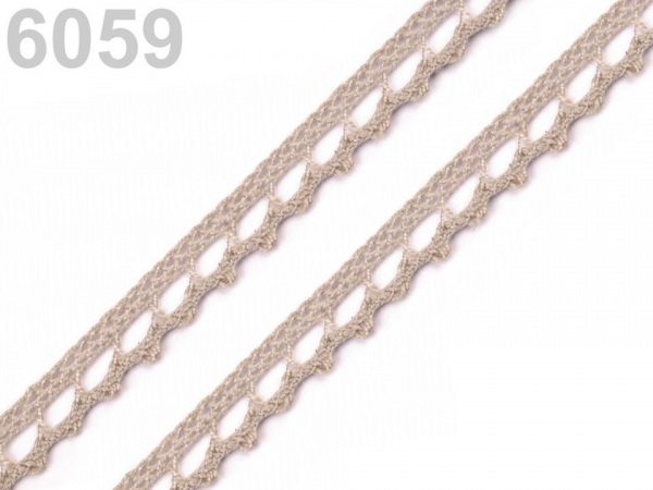 Bavlněná krajka paličkovaná šíře 9 mm