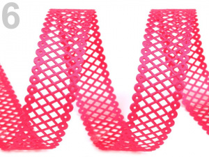 Saténová stuha s výsekem šíře 22 mm