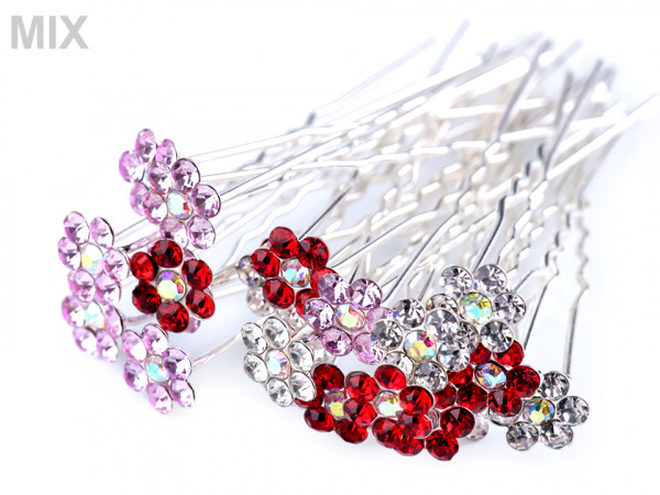 Štrasová vlásenka květ Ø6 mm