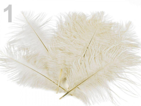 Pštrosí peří délka cca 20 cm