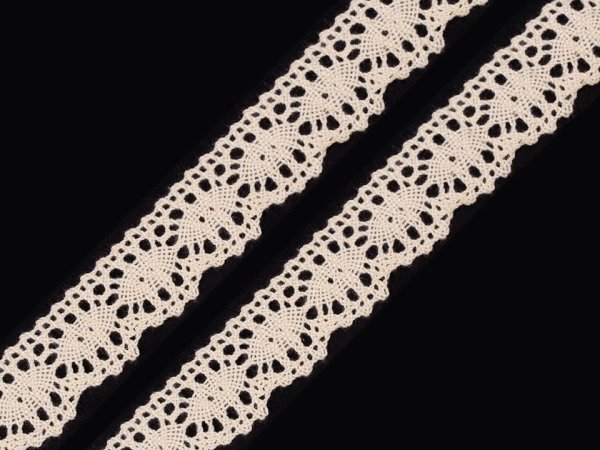 Bavlněná krajka paličkovaná šíře 22 mm