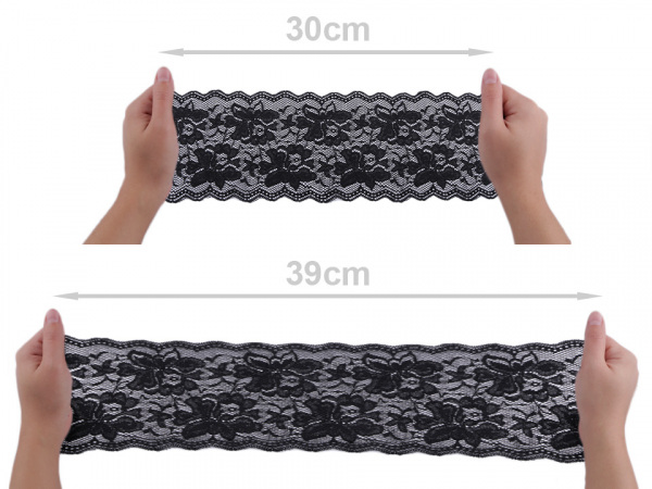 Elastická krajka / vsadka / běhoun šíře 15 cm