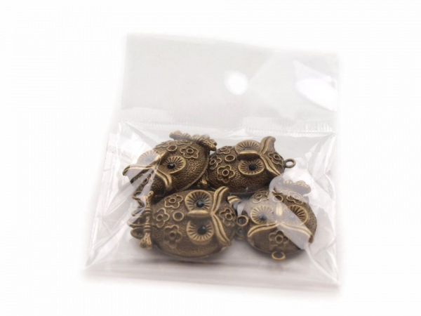 Přívěsek SOVA 22x35 mm s květy