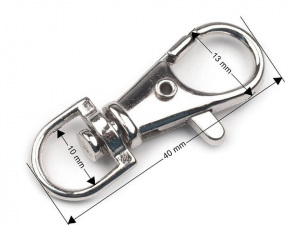 Kovová karabina s obrtlíkem průvlek 10 mm