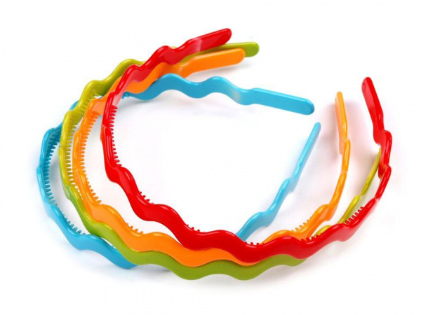 Plastová čelenka do vlasů vlnky