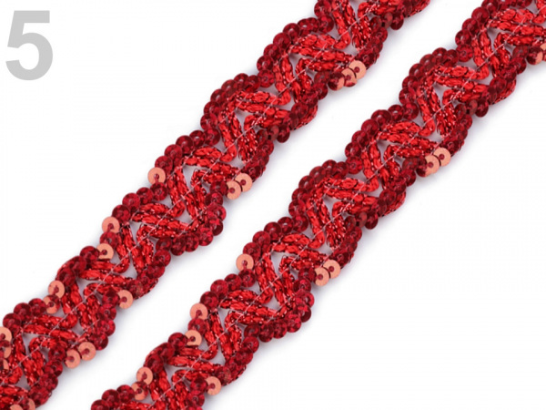 Flitrový prýmek šíře 20 mm hologram