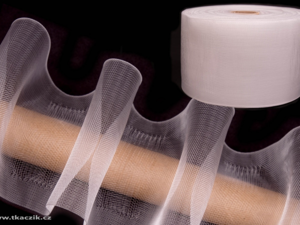 Záclonovka transparentní šíře 80mm