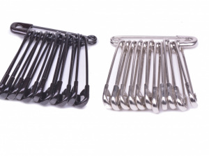 Spínací špendlíky délka 28mm (velikost 1) - Černá