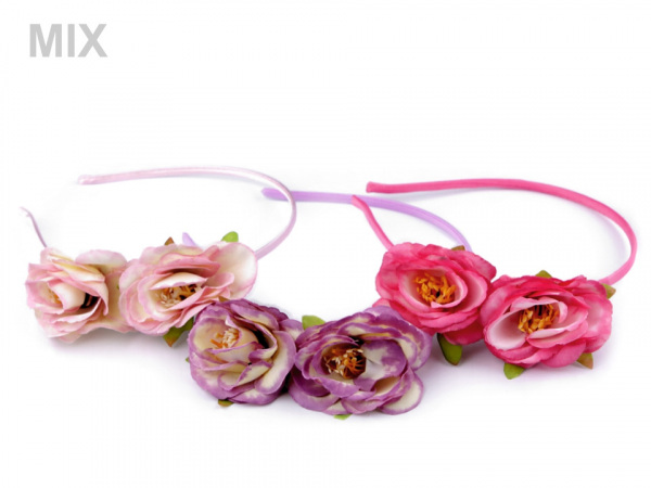 Čelenka do vlasů s květy růží