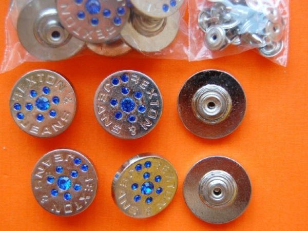 Knoflík Jeans nikl vel. 40 (průměr 25mm)