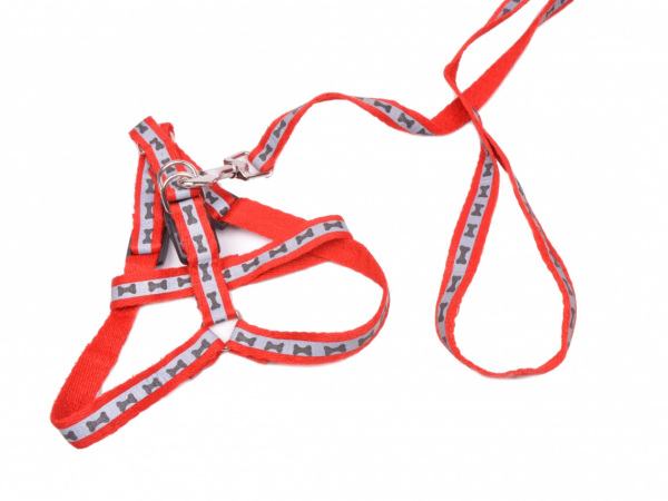 Postroj s vodítkem reflexní 120cm