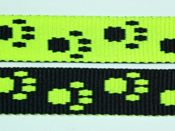 Popruh 1,5cm tlapky neonově žlutá